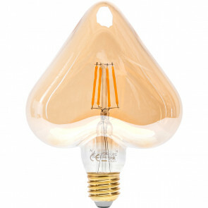 LED Lamp - Aigi Glow Heart - E27 Fitting - 4W - Warm Wit 1800K - Amber