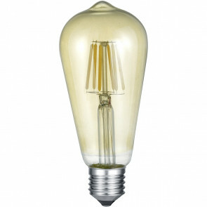 LED Lamp - Filament - Trion Kalon - E27 Fitting - 6W - Warm Wit 2700K - Amber - Aluminium
