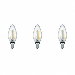 LED Lamp - Filament - Trion Kamino - Set 3 Stuks - E14 Fitting - 2W - Warm Wit-2700K - Transparant Helder -  Glas