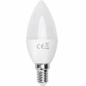 LED Lamp - Smart LED - Aigi Kiyona - Bulb C37 - 7W - E14 Fitting - Slimme LED - Wifi LED - Aanpasbare Kleur - Mat Wit - Glas