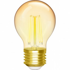 LED Lamp - Smart LED - Aigi Rixona - Bulb G45 - 4.5W - E27 Fitting - Slimme LED - Wifi LED + Bluetooth - Aanpasbare Kleur - Amber - Glas