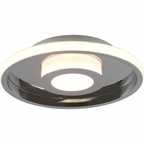 LED Plafondlamp - Badkamerlamp - Trion Asmaya - Opbouw Rond 28W - Spatwaterdicht IP44 - Dimbaar - Warm Wit 3000K - Mat Chroom - Aluminium