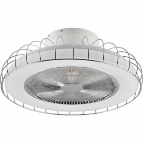 LED Plafondlamp met Ventilator - Plafondventilator - Trion Ford - 30W - Aanpasbare Kleur - Afstandsbediening - Dimbaar - Rond - Chroom - Metaal 1