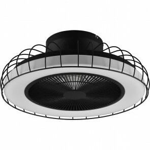 LED Plafondlamp met Ventilator - Plafondventilator - Trion Ford - 30W - Aanpasbare Kleur - Afstandsbediening - Dimbaar - Rond - Mat Zwart - Metaal 1