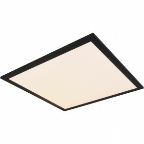 LED Plafondlamp - Plafondverlichting - Trion Alina - 18W - Warm Wit 3000K - Dimbaar - Mat Zwart - Aluminium - 45cm