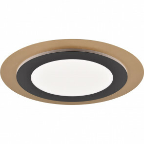 LED Plafondlamp - Plafondverlichting - Trion Groan - 42W - Aanpasbare Kleur - Afstandsbediening - Dimbaar - Rond - Zwart Goud - Metaal 1