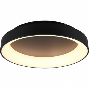 LED Plafondlamp - Plafondverlichting - Trion Gurano - 48W - Aanpasbare Kleur - Rond - Mat Zwart - Aluminium