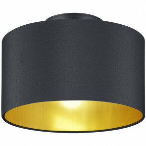 LED Plafondlamp - Plafondverlichting - Trion Hostons - E14 Fitting - 2-lichts - Rond - Mat Zwart - Aluminium