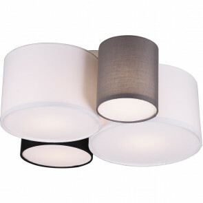 LED Plafondlamp - Plafondverlichting - Trion Hotia - E27 Fitting - 4-lichts - Rond - Mat Meerkleurig - Aluminium