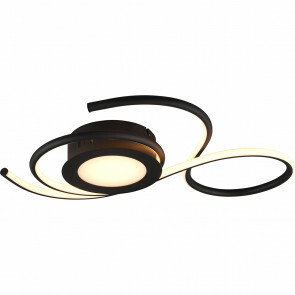 LED Plafondlamp - Plafondverlichting - Trion Jivino - 36W - Aanpasbare Kleur - Dimbaar - Rond - Mat Zwart - Aluminium