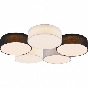 LED Plafondlamp - Plafondverlichting - Trion Lanago - 58W - Warm Wit 3000K - Dimbaar - Rond - Mat Wit met Wit/Zwart/Grijs - Aluminium