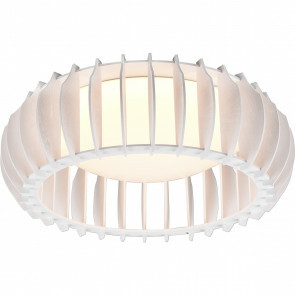 LED Plafondlamp - Plafondverlichting - Trion Manto - 17W - Warm Wit 3000K - Dimbaar - Rond - Mat Wit - Kunststof