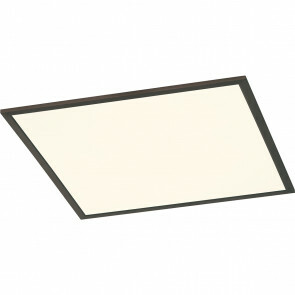 LED Plafondlamp - Plafondverlichting - Trion Povino - 31W - Warm Wit 3000K - Dimbaar - Vierkant - Mat Zwart - Aluminium
