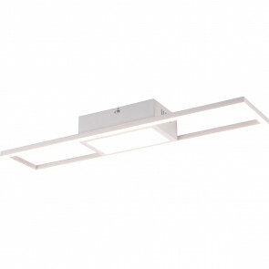 LED Plafondlamp - Plafondverlichting - Trion Riyaz - 22W - Aanpasbare Kleur - Afstandsbediening - Dimbaar - Rechthoek - Mat Wit - Aluminium
