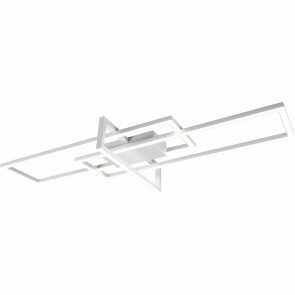 LED Plafondlamp - Plafondverlichting - Trion Salana - 34W - Natuurlijk Wit 4000K - Rechthoek - Mat Wit - Aluminium
