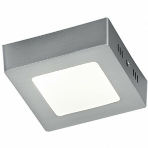 LED Plafondlamp - Plafondverlichting - Trion Zonin - 5W - Warm Wit 3000K - Vierkant - Mat Nikkel - Aluminium