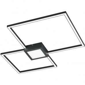 LED Plafondlamp - Trion Hydro - 28W - Warm Wit 3000K - Dimbaar - Rechthoek - Mat Zwart - Aluminium