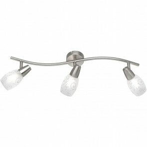 LED Plafondspot - Plafondverlichting - Trion Kalora - E14 Fitting - 3-lichts - Rond - Mat Nikkel - Aluminium