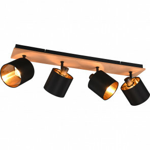 LED Plafondspot - Plafondverlichting - Trion Torry - E14 Fitting - 4-lichts - Rechthoek - Mat Bruin - Aluminium