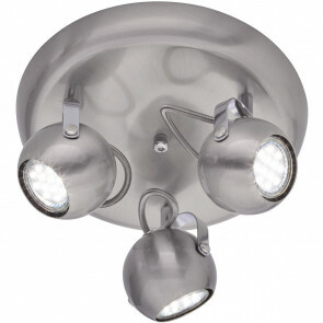 LED Plafondspot - Trion Bosty - GU10 Fitting - 3-lichts - Rond - Mat Nikkel - Aluminium