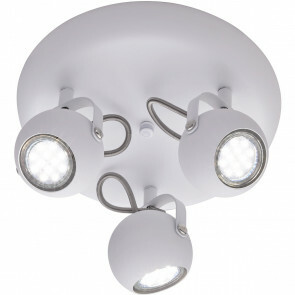 LED Plafondspot - Trion Bosty - GU10 Fitting - 3-lichts - Rond - Mat Wit - Aluminium