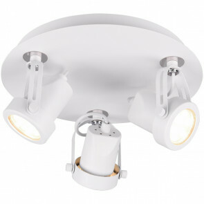 LED Plafondspot - Trion Guno - GU10 Fitting - 3-lichts - Rond - Mat Wit - Aluminium