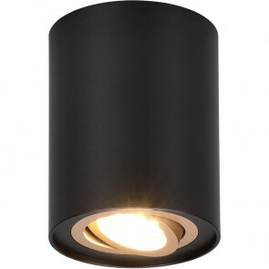 LED Plafondspot - Trion Kowki - GU10 Fitting - Rond - Mat Zwart - Aluminium