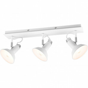 LED Plafondspot - Trion Rollo - E14 Fitting - 3-lichts - Rond - Mat Wit - Aluminium