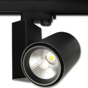 LED Railverlichting - Track Spot - Prixa Oron - 30W - 3 Fase - Rond - Warm Wit 3000K - Mat Zwart - Aluminium