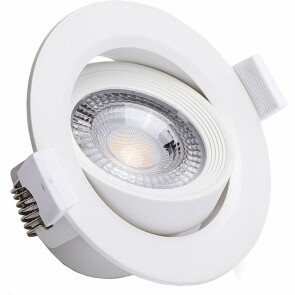LED Spot - Inbouwspot - Aigi Nilona - 7W - Helder/Koud Wit 6500K - Rond - Kantelbaar - Mat Wit - Aluminium
