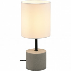 LED Tafellamp - Tafelverlichting - Trion Banilo - E14 Fitting - Rond - Mat Grijs/Wit - Beton