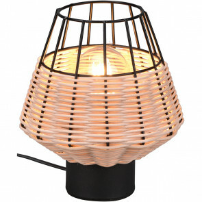LED Tafellamp - Tafelverlichting - Trion Bera - E27 Fitting - Rond - Bruin - Aluminium