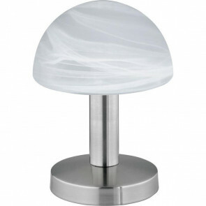 LED Tafellamp - Tafelverlichting - Trion Funki - E14 Fitting - Rond - Mat Wit - Aluminium