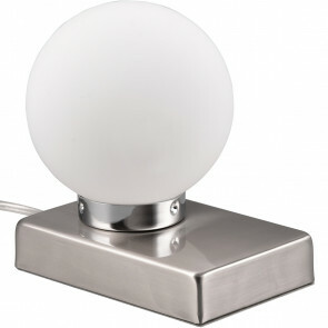 LED Tafellamp - Tafelverlichting - Trion Ivar - E14 Fitting -  Rond - Mat Nikkel - Metaal 1