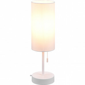 LED Tafellamp - Tafelverlichting - Trion Jordy - E27 Fitting - Rond - Mat Wit - Aluminium