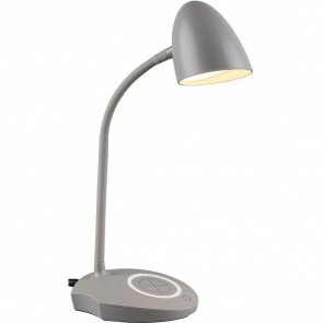 LED Tafellamp - Tafelverlichting - Trion Lida - 4W - Warm Wit 3000K - Rond - Mat Grijs - Kunststof