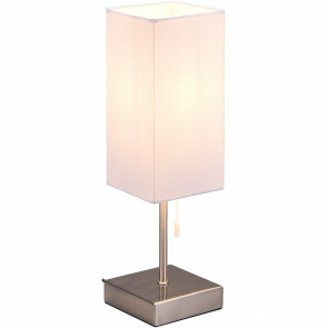 LED Tafellamp - Tafelverlichting - Trion Oscar - E27 Fitting - Rechthoek - Mat Nikkel - Aluminium