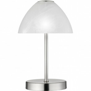 LED Tafellamp - Tafelverlichting - Trion Quno - 2W - Warm Wit 3000K - Rond - Mat Nikkel - Aluminium