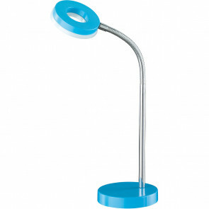 LED Tafellamp - Tafelverlichting - Trion Renny - 4W - Warm Wit 3000K - Rond - Mat Blauw - Aluminium