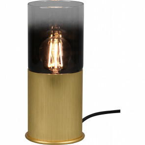 LED Tafellamp - Tafelverlichting - Trion Roba - E27 Fitting - Rond - Mat Goud - Aluminium
