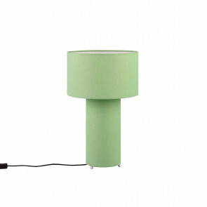 LED Tafellamp - Trion Balin - E27 Fitting - Rond - Groen - Textiel 1