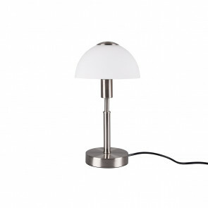 LED Tafellamp - Trion Dani - E14 Fitting - 1 lichtpunt - Mat Nikkel - Metaal - Wit Glas 1
