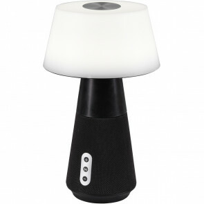 LED Tafellamp - Trion DeeJay - 4W - Aanpasbare Kleur - Rond - Mat Zwart - Kunststof