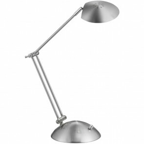 LED Tafellamp - Trion Kalka - 6W - Warm Wit 3000K - Dimbaar - Rond - Mat Nikkel - Aluminium