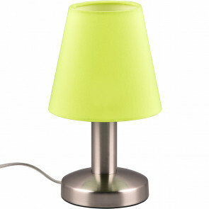 LED Tafellamp - Trion Masti - E14 Fitting - 1 lichtpunt - Mat Nikkel - Metaal - Groene lampenkap 1