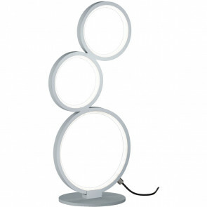 LED Tafellamp - Trion Rondy - 17W - Warm Wit 3000K - Dimbaar - Rond - Mat Zilver - Aluminium