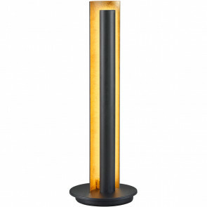 LED Tafellamp - Trion Texy - 6W - Warm Wit 3000K - Rond - Mat Zwart - Aluminium