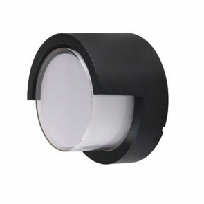 LED Tuinverlichting - Buitenlamp - Agusa 1 - Wand - Kunststof Mat Zwart - 12W Natuurlijk Wit 4200K - Rond