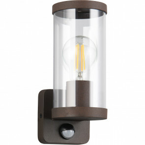 LED Tuinverlichting - Buitenlamp - Wandlamp - Trion Tino - E27 Fitting - Bewegingssensor - Bruin - Aluminium 1