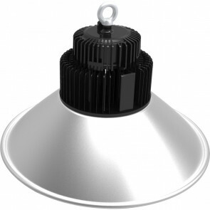 LED UFO High Bay 150W - Aigi Mania - Magazijnverlichting - Waterdicht IP65 - Natuurlijk Wit 4000K - Mat Zwart - Aluminium